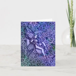Purple Fairy MoonChild Goddess Moon Child Thank You Card