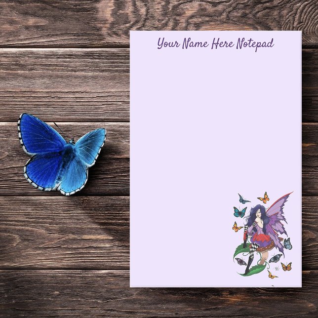 Purple Fairy Mushroom Butterflies Post-it Notes (Creator Uploaded)