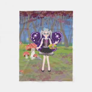 Purple Fairy Princess Fleece Blanket