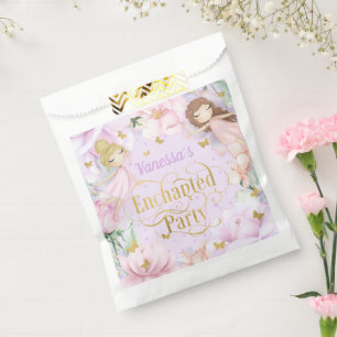 Purple fairy themed, enchanted garden birthday favour bag