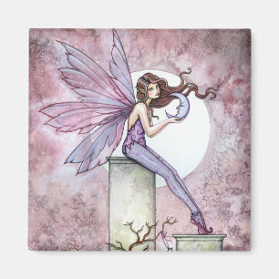 Purple Fairy with Moon Magnet