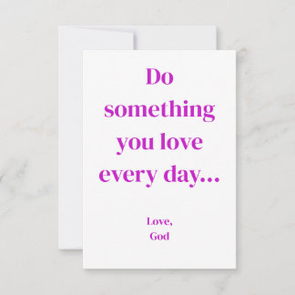  Purple faith Do something you love...note cards 