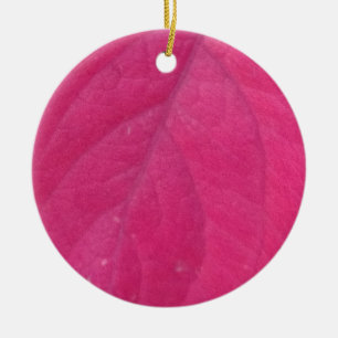 Purple Fall Leaf Ceramic Ornament