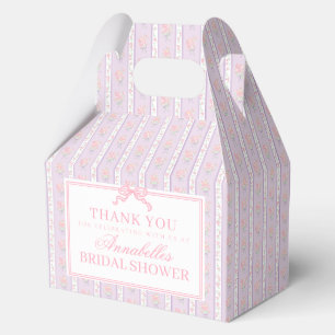 Purple Fancy Floral Bridal Shower Favour Box