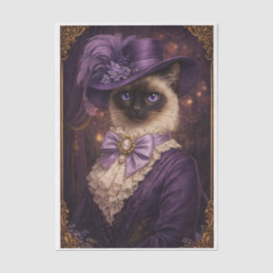 Purple Fancy Kitty Tissue Paper