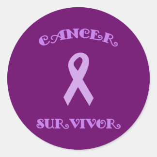 Purple Fancy Survivor Stickers