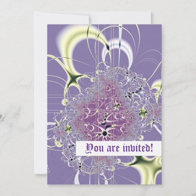 Purple Fantasy Custom Invitation (Front)