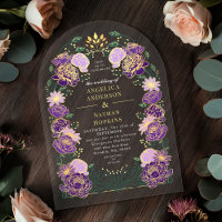 Purple Fantasy Enchanted Garden Wedding Arch