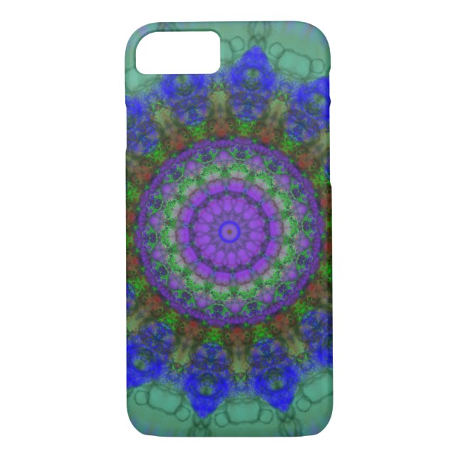 Purple Fantasy mandala iPhone 7 case (Back)