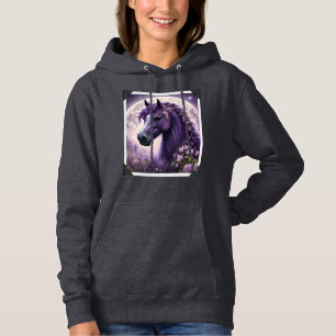 Purple Fantasy Moon Horse, Hoodie