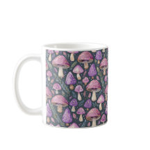 Purple Fantasy Mushroom Nature Pattern