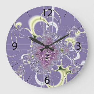 Purple Fantasy Round Wallclock - Customised