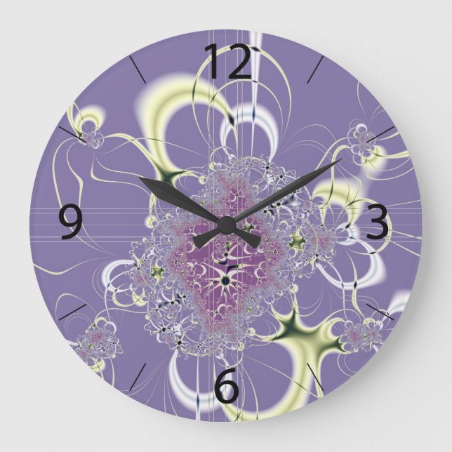 Purple Fantasy Round Wallclock - Customised (Front)