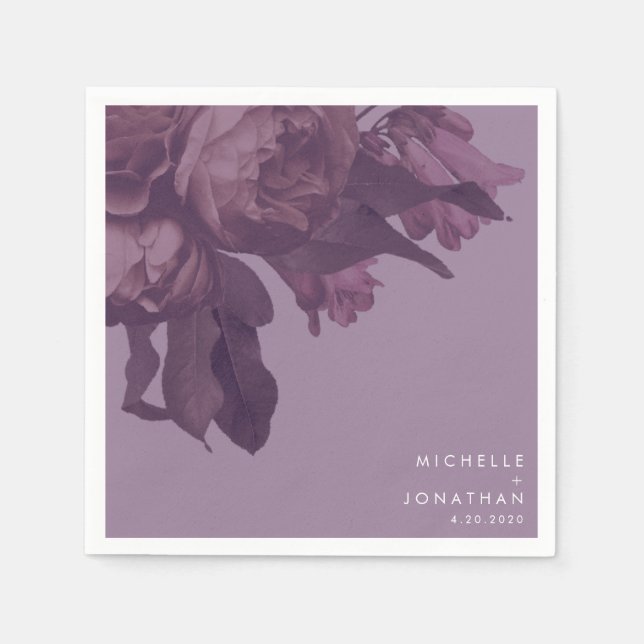 Purple Fantasy Wedding Table Napkins (Front)