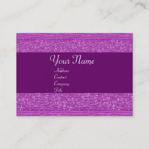 PURPLE FASHION BEADS MONOGRAM BUSINESS CARD