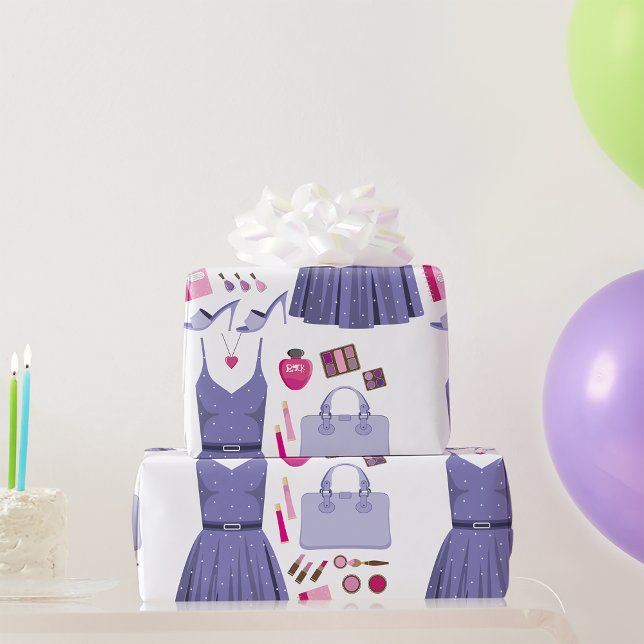 Purple Fashion Set Wrapping Paper (Creator Uploaded)