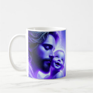 Purple Father Baby Bond Coffee Mug