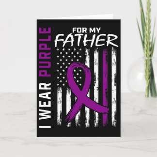 Purple Father Dad Dementia Heimerheimer Awareness  Card