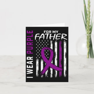 Purple Father Dad Dementia Heimerheimer Awareness  Card
