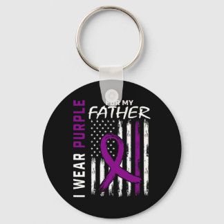 Purple Father Dad Dementia Heimerheimer Awareness  Key Ring