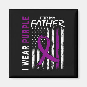 Purple Father Dad Dementia Heimerheimer Awareness Magnet