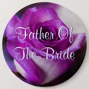 Purple Father Of The Bride Rose 6 Cm Round Badge