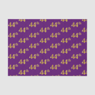 Purple, Faux Gold 44th (Forty-Fourth) Event Tissue Paper