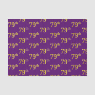 Purple, Faux Gold 79th (Seventy-Ninth) Event Tissue Paper