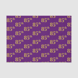 Purple, Faux Gold 85th (Eighty-Fifth) Event Tissue Paper