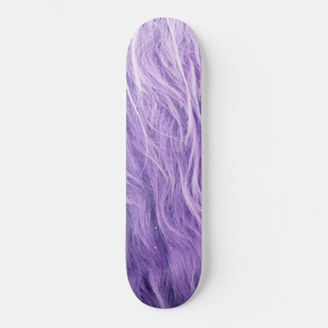 Purple Faux Highland Cow Fur #1 (Faux Fur) #animal Skateboard (Front)