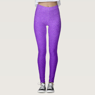 Purple faux leather dragon scale style leggings