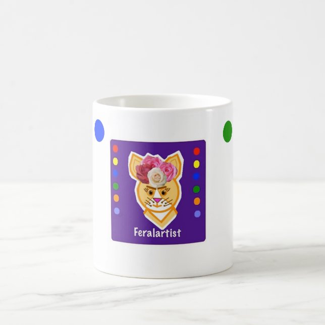 Purple Feralartist Colour Wheel Chica Mug (Center)