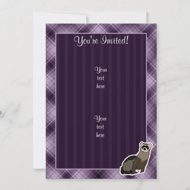 Purple Ferret Invitation (Front)