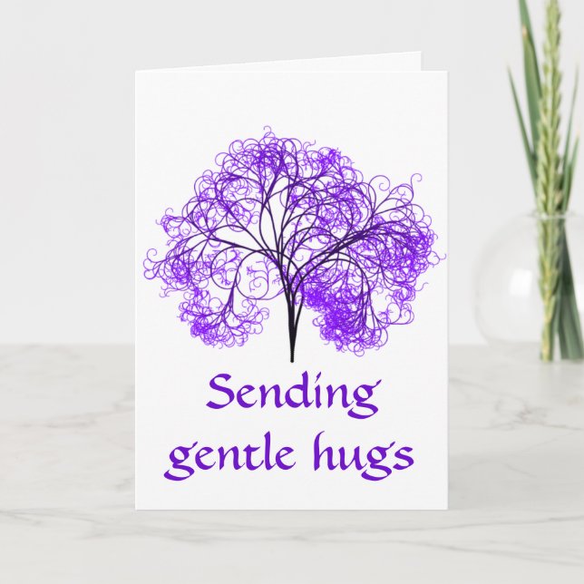 Purple Fibromyalgia Tree Card (Front)