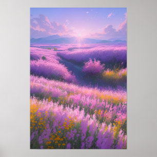 Purple Field Poster
