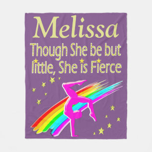 PURPLE FIERCE GYMNAST PERSONALIZED BLANKET