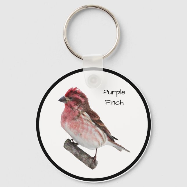 Purple Finch Key Ring (Front)