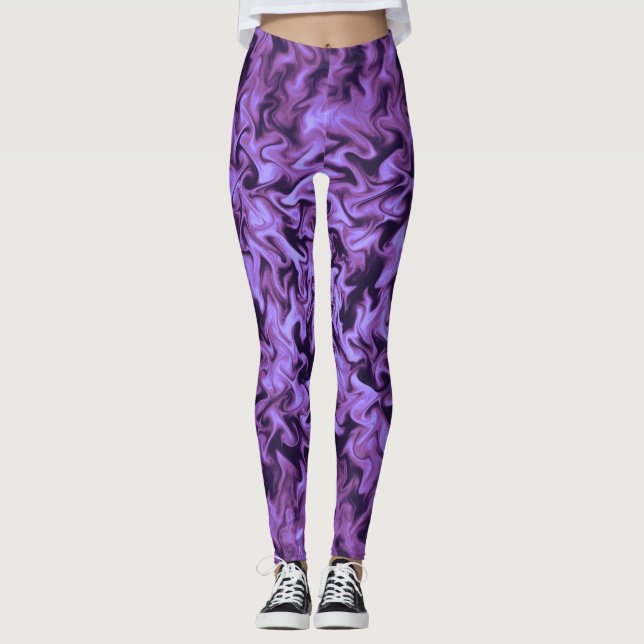 Purple Fire Leggings (Front)