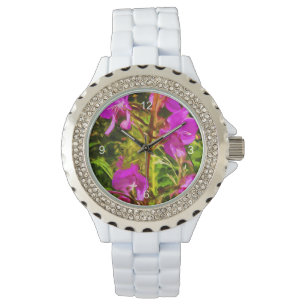 Purple Fireweed Alaska Wildflower Abstract Watch
