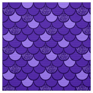 Purple fish scale pattern with glitter effect fabric
