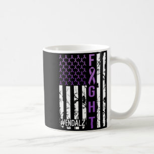 Purple Flag Ribbon Alzheimers Awareness September Coffee Mug