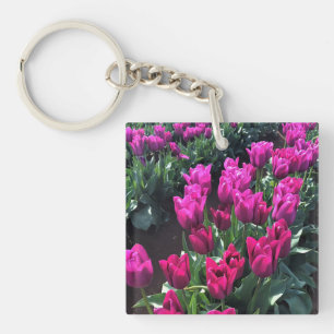 Purple Flag Tulips, Oregon Key Ring