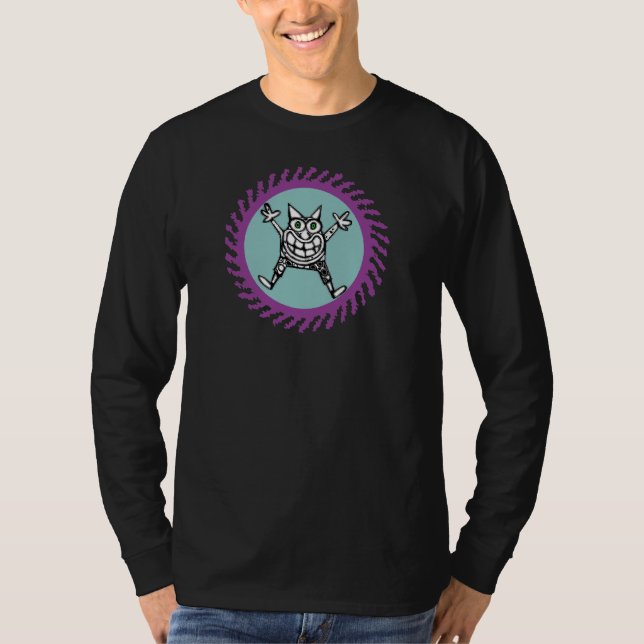 purple flame blue T-Shirt (Front)