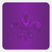 Purple Fleur de Lis Envelope Seal
