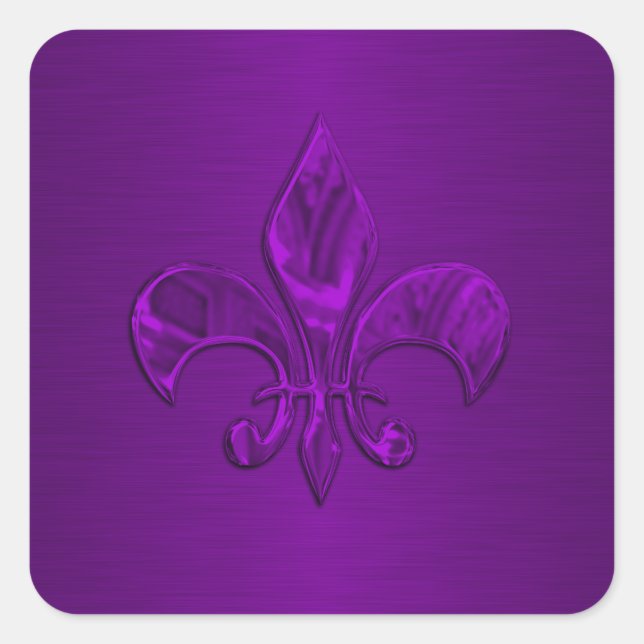Purple Fleur de Lis Envelope Seal (Front)