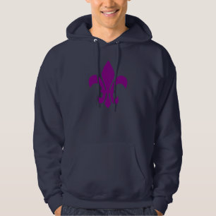 Purple Fleur de Lis Hoodie