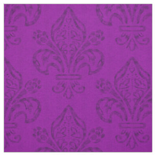 Purple Fleur de Lis New Orleans Mardi Gras Fabric