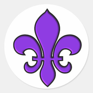 Purple Fleur de lis - Sticker