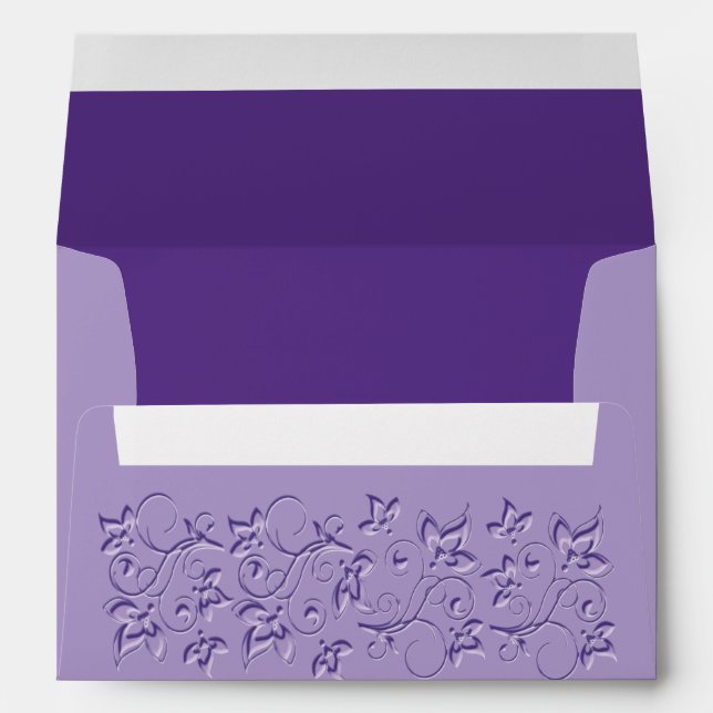 Purple Floral A7 Envelope for 5x7 Sizes (Back (Bottom))
