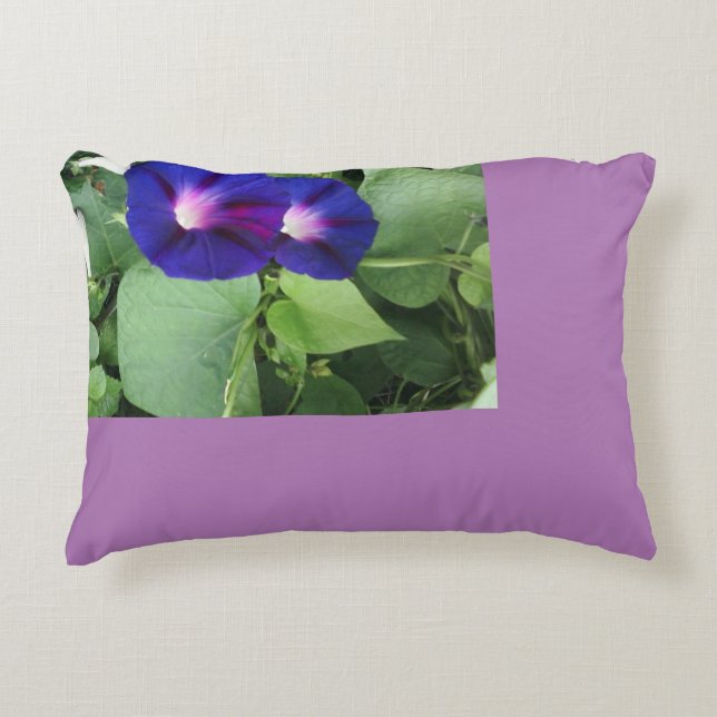 Purple Floral Accent Pillow (Front)